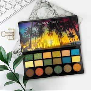 Green/Yellow Glitter Eyeshadow Palette
